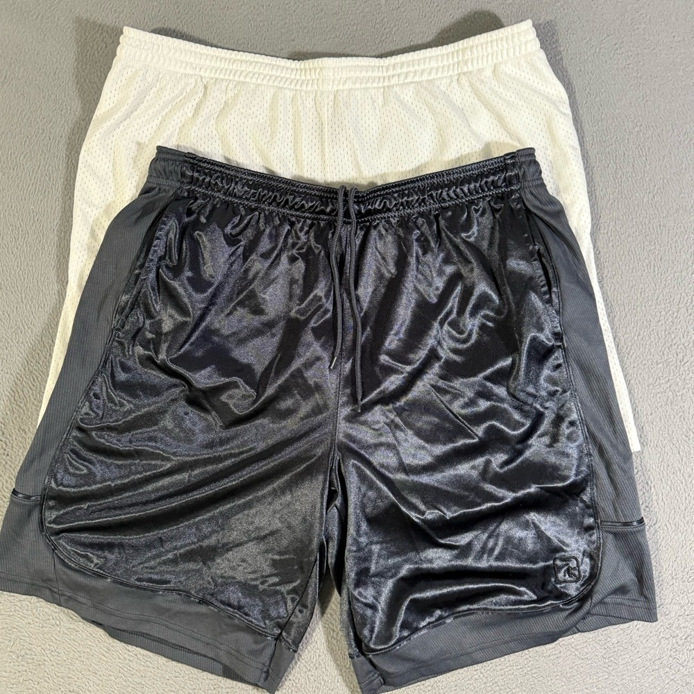 Vintage Lot Of 2 Starter And1 Shorts Men's XL Basketball Shiny Silky Mesh‎ Y2K